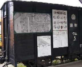 津軽鉄道の駅の看板