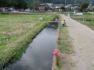 俺も子供のとき、こうやって川で遊んだなぁ…