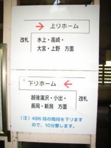 改札口の注意書き