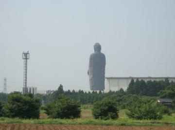 背後から観た牛久大仏